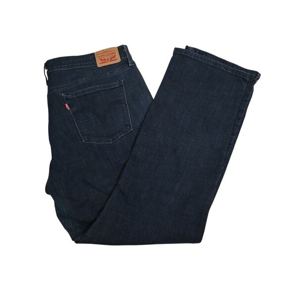 Levi's 505 Straight Dark Wash Jeans Womens 33 - Picture 3 of 11